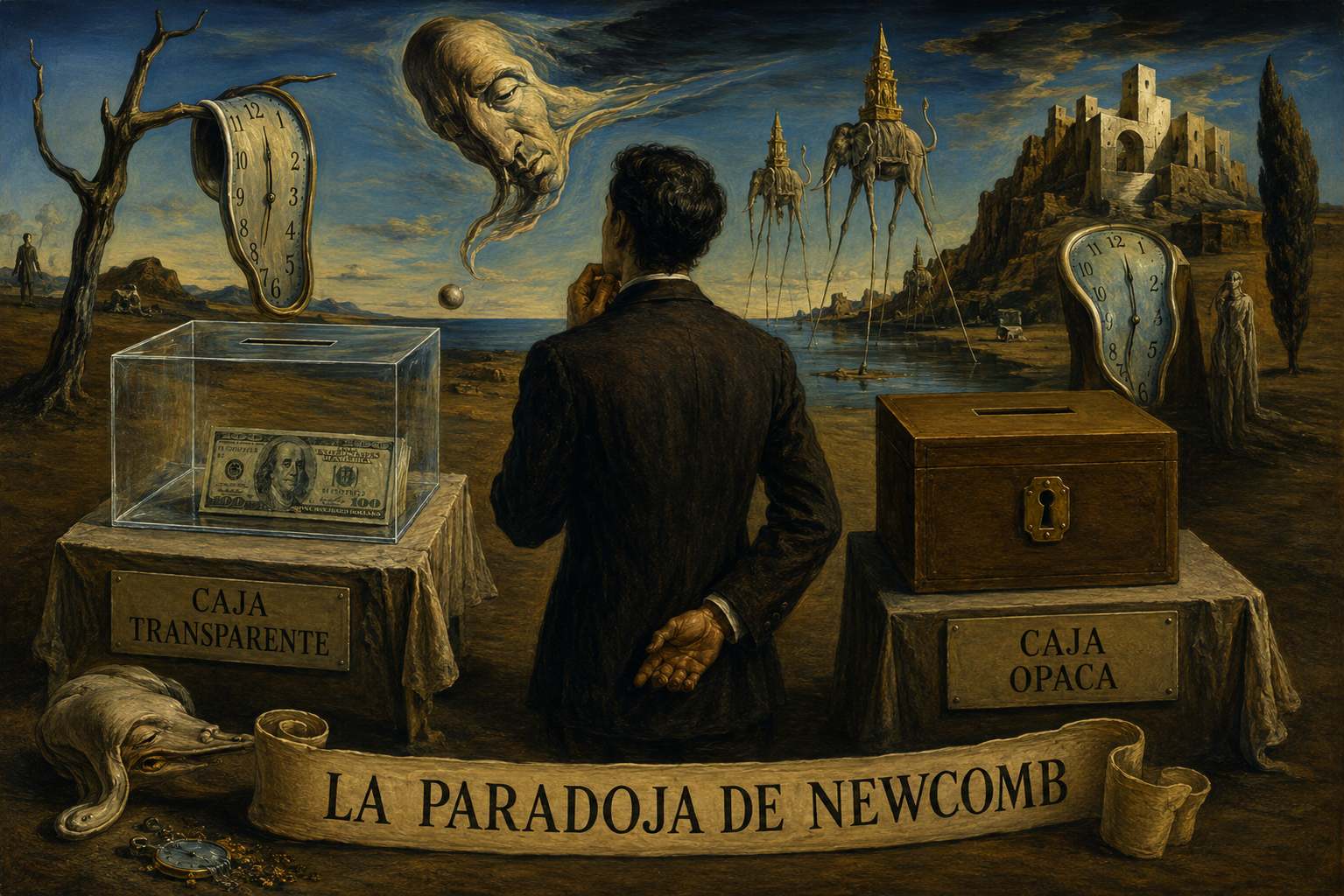 Newcomb's Paradox illustration